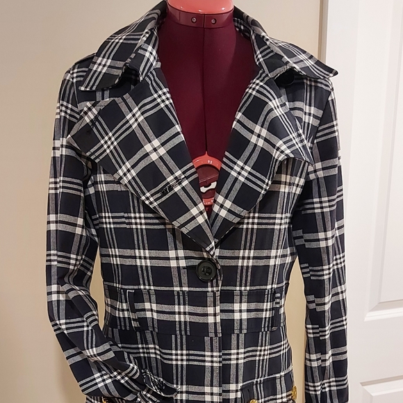Plaid Trench Coat - Picture 3 of 6